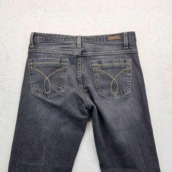 Calvin Klein Skinny Stretch Jeans Pockets Black Washed Denim Womens Sz 6 (31x30) - Picture 9 of 14